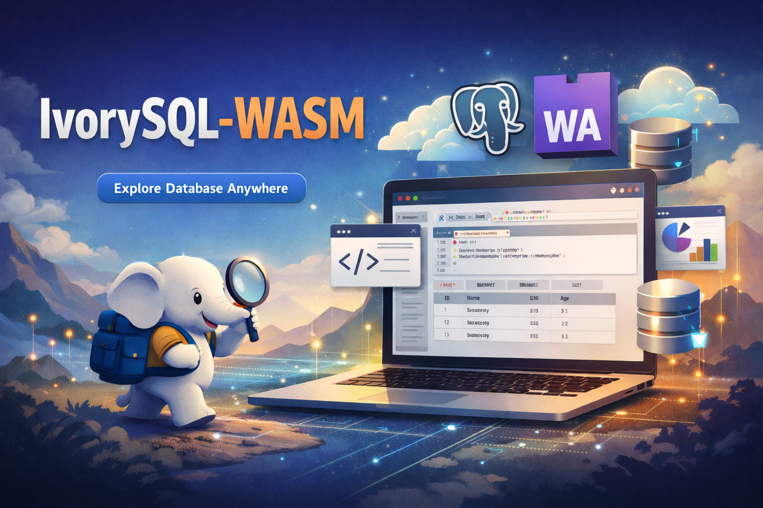IvorySQL-WASM, An Exploration Journey of Installation-Free Databases
